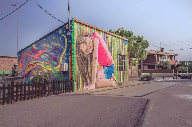 El mural de l’artista Oriol Arumí va guanyar el premi del públic del certamen.