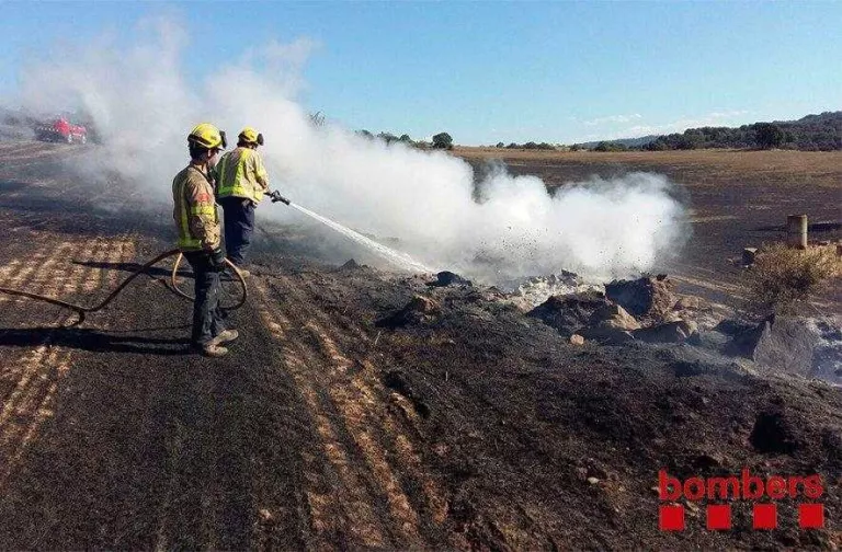 Un incendi calcina 8,6 hectàrees a Massoteres