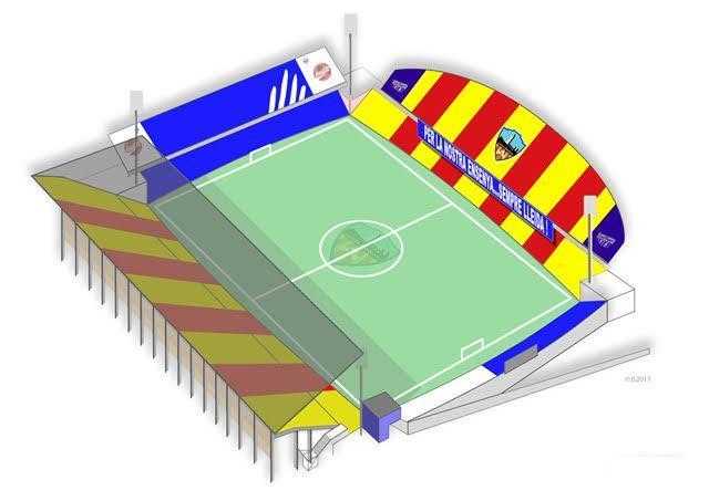 "Per la nostra ensenya... Sempre Lleida!": el mosaic gegant contra l'Atleti