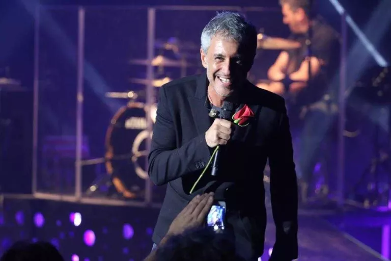 El cantant Sergio Dalma, en la seua última actuació al teatre lleidatà, el febrer del 2015.
