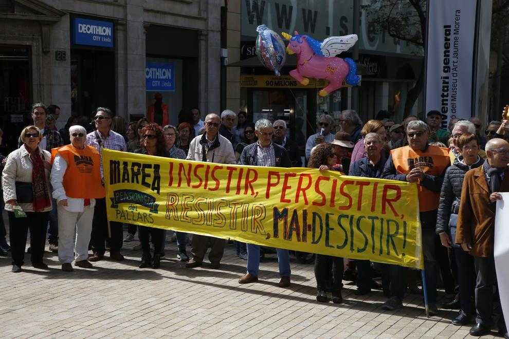 Els pensionistes de Lleida exigeixen una paga “digna” que superi els 1.080 euros al mes