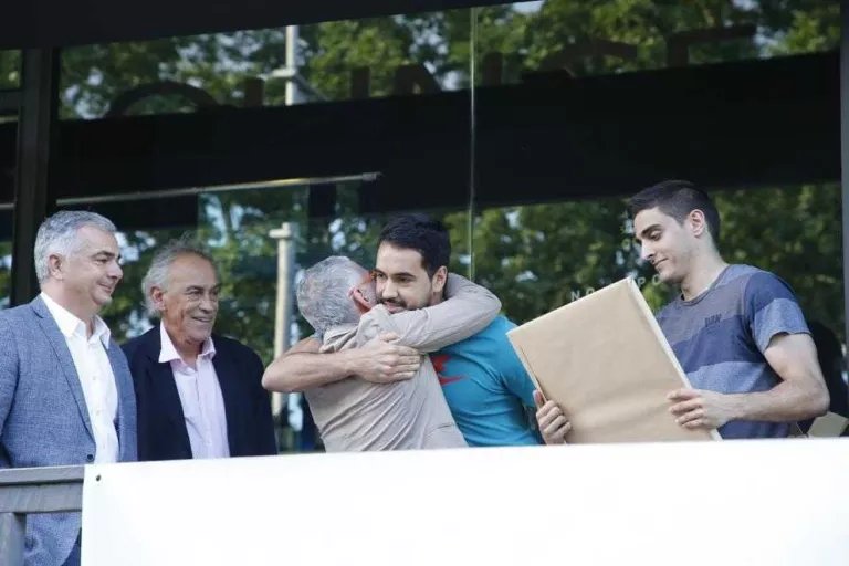 Homenatge de l’Actel Lleida als seus dos jugadors històrics