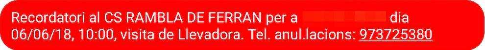 Els CAP envien 39.000 SMS a usuaris per recordar visites i evitar que se les saltin
