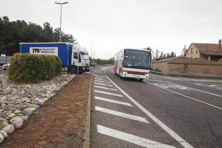 Les obres de la rotonda de Bellpuig, a la tardor