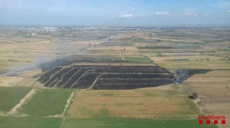 Tres incendis calcinen més de deu hectàrees a Ponent
