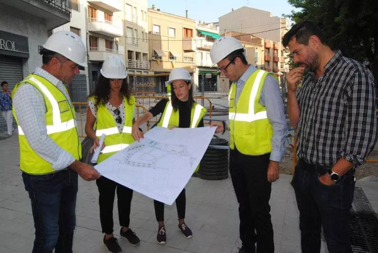 La reforma de les tres places del centre de Mollerussa, a punt a finals d’octubre