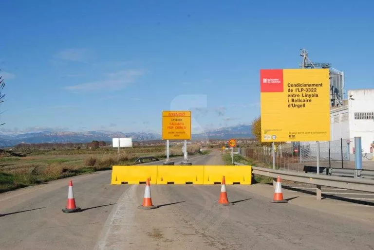 Tallada la carretera de Linyola a Bellcaire per reforma integral