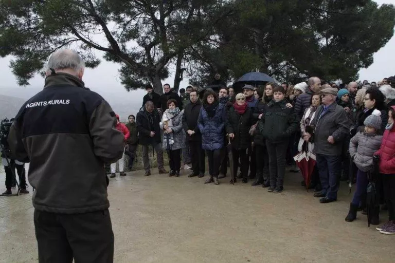 Homenatge als dos rurals tirotejats per un caçador a Aspa fa dos anys