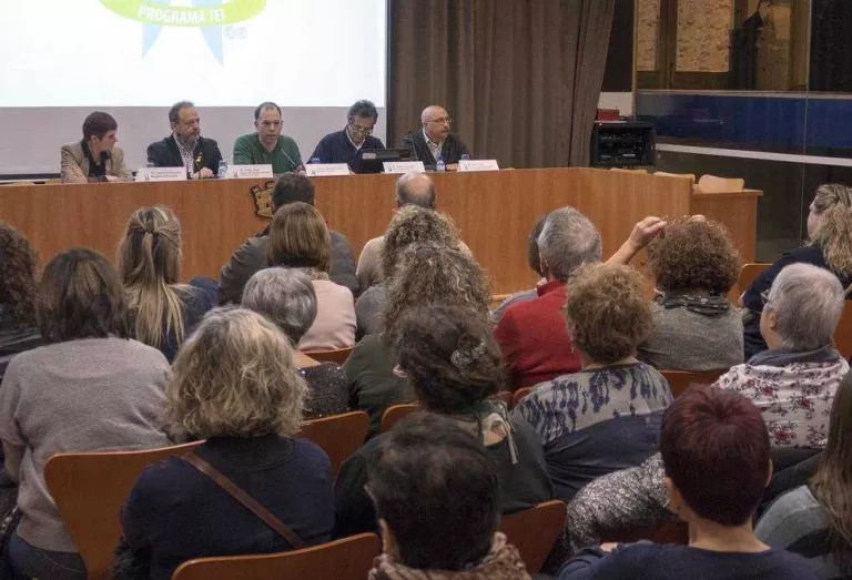 Imatge de la presentació del projecte TEI, ahir a Guissona.