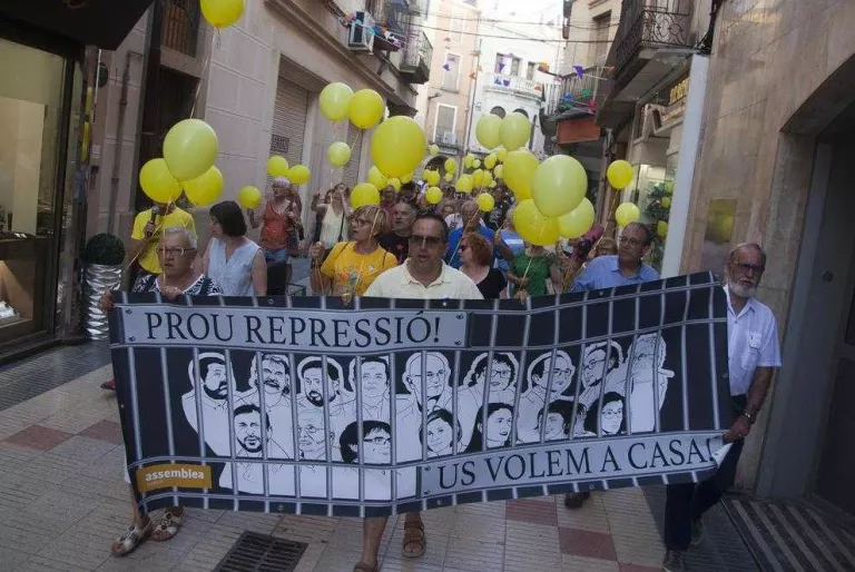 Manifestació per l’alliberament dels líders sobiranistes