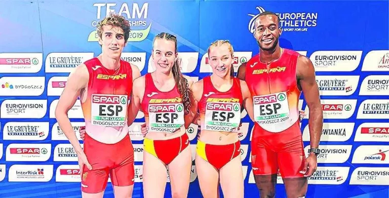 Bernat Erta bat el rècord d’Espanya amb l’equip de 4x400