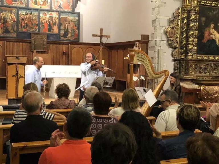 El trio Terzettino Ensemble, divendres a Sant Miquèu de Vielha.