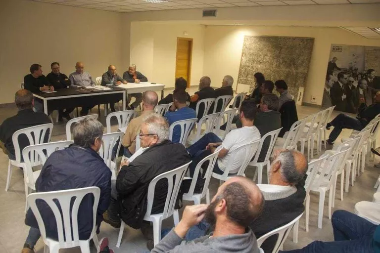 Imatge de l’assemblea de regants del Canalet dimarts passat.