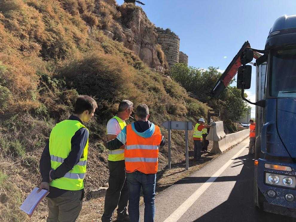 Obres urgents en carreteres afectades pel temporal