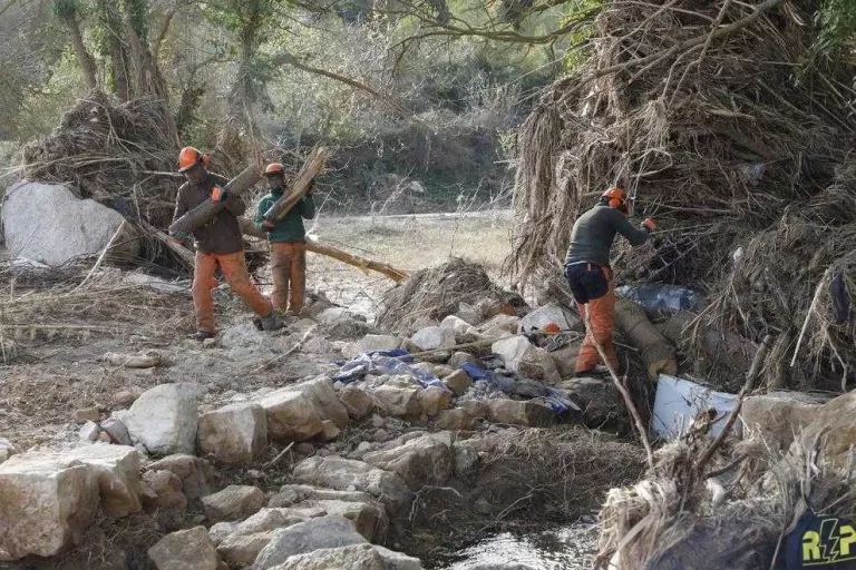 Despleguen màquines per restaurar el riu Gorg a l’Albi
