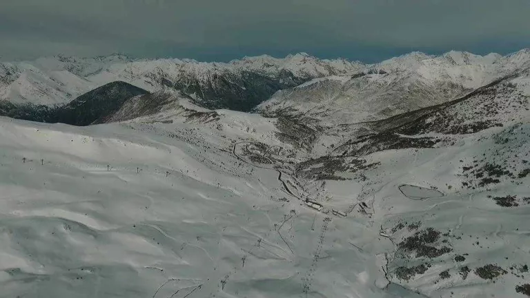 Imatge de neu aquesta setmana sobre les pistes de Boí Taüll.
