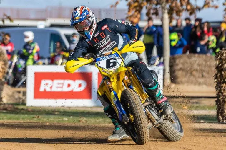 Ferran Cardús, durant una de les mànegues disputades ahir al Circuit d’Alcarràs.
