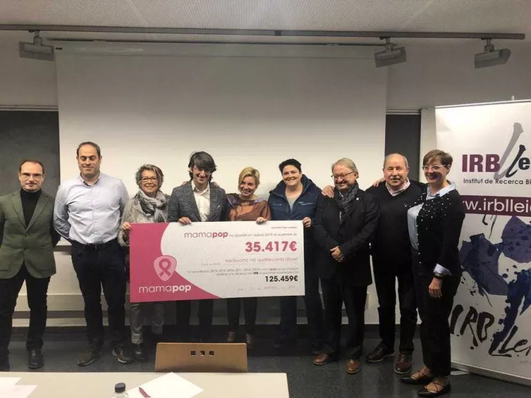 Mamapop entrega a l'IRBLleida 35.400 euros