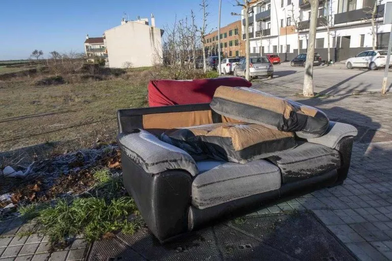 Apareixen abandonats dos sofàs en una avinguda de la Segarra