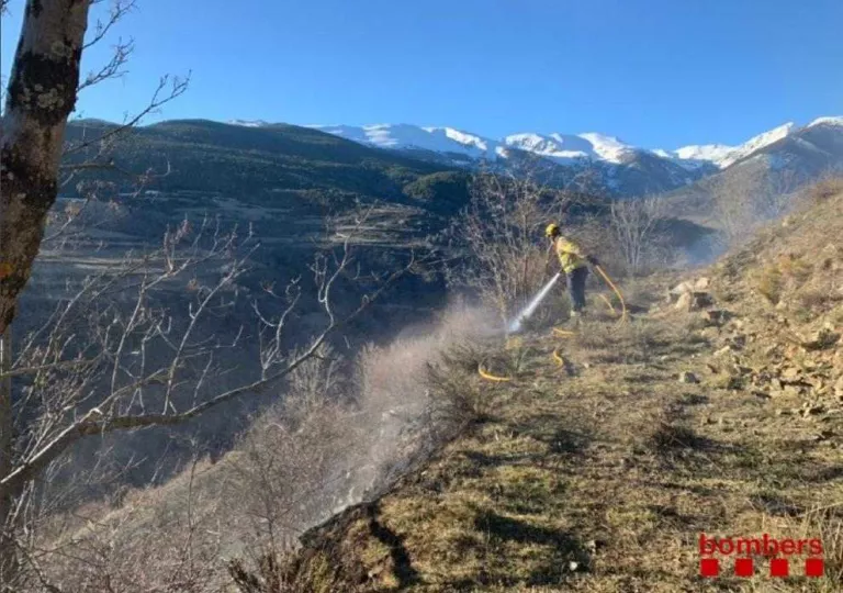 Un foc forestal crema una hectàrea a Bellver