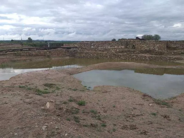Les pluges tornen a inundar el jaciment iber d'Arbeca