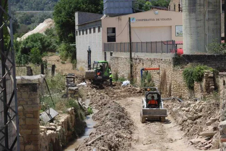 Vinaixa reposa 2 quilòmetres de canonada que el temporal de l'octubre va arrasar