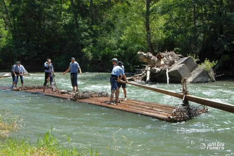 Un rai solca el riu Noguera Pallaresa