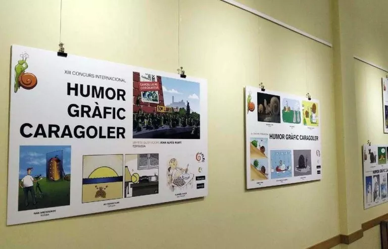La Fecoll exposa il·lustracions del concurs Humor Gràfic Caragoler