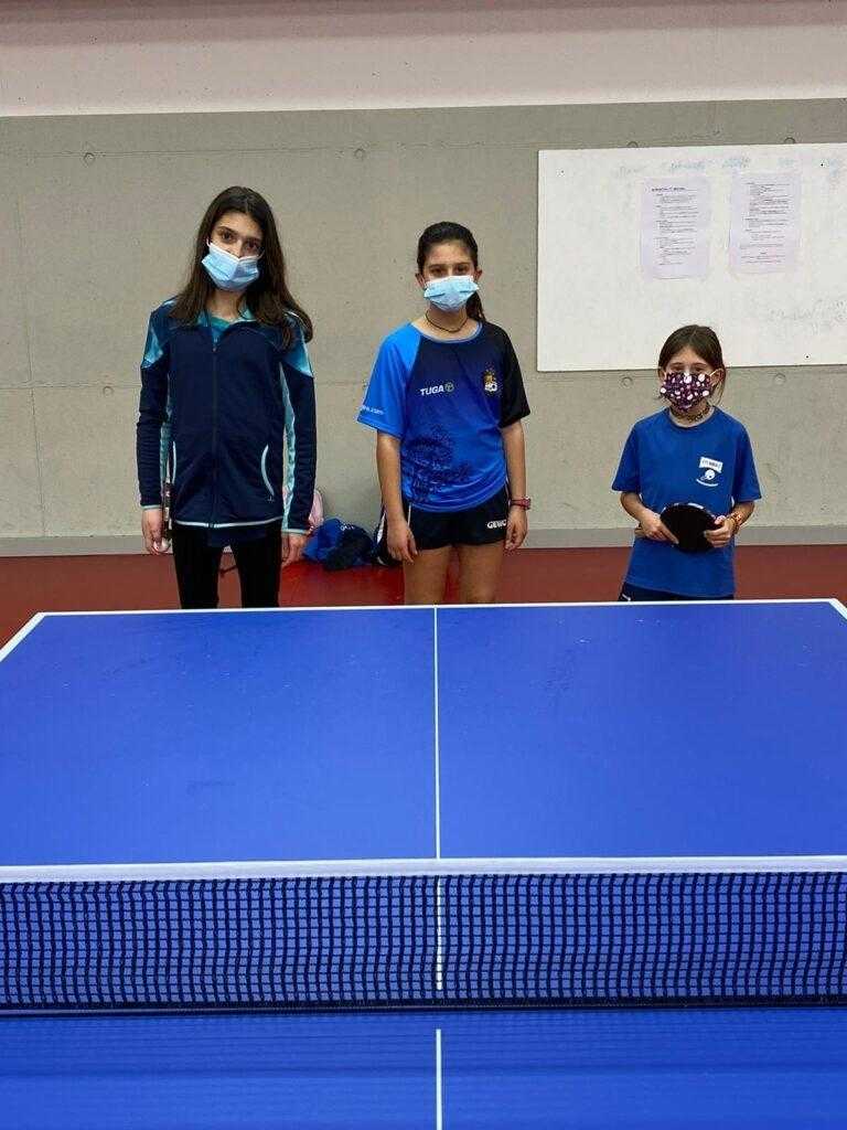 Les germanes Roma i Elsa Benet, la benjamina del club.