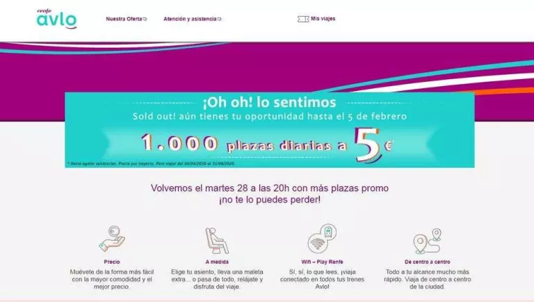 Es col·lapsa el web de l’AVLO el primer dia de venda de bitllets