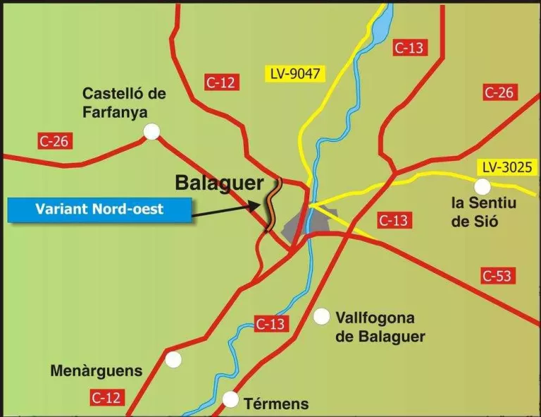 Inicien aquesta setmana les obres de la variant nord-oest de Balaguer