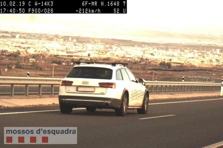Caçat un conductor a 212 km/h per l'autovia A-14 a Torrefarrera