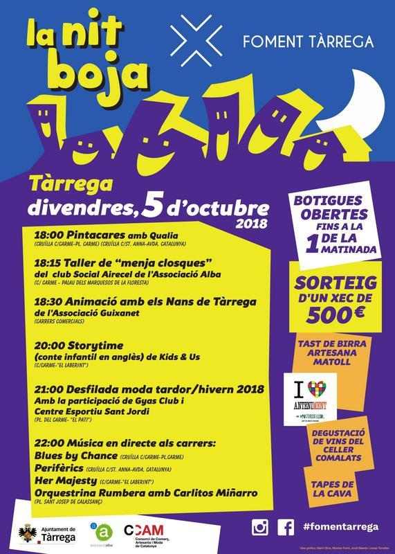 Els comerços de Tàrrega celebren demà la Nit Boja, la seua festa de tardor
