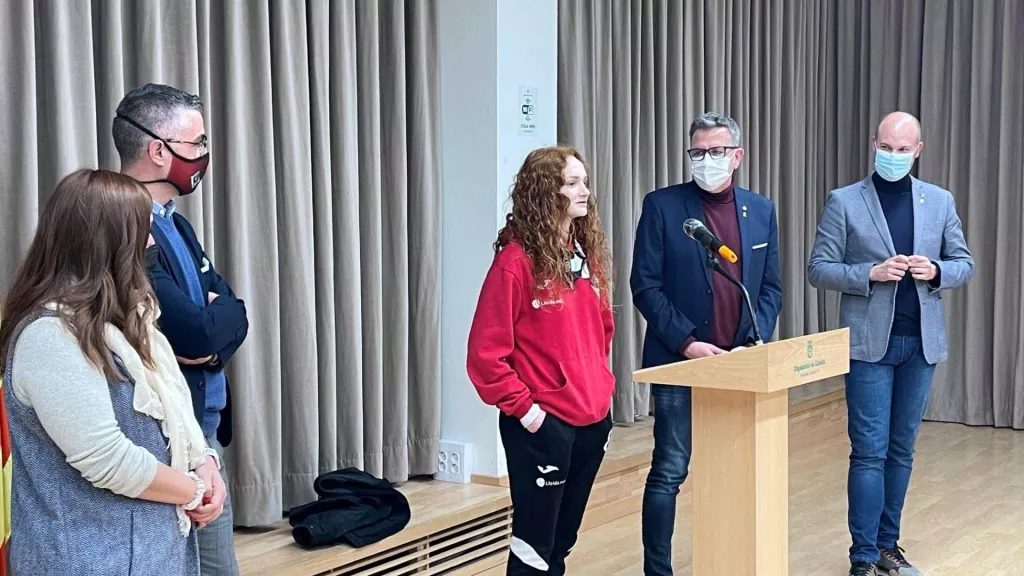 La Diputació de Lleida rep l'equip femení de l'Hoquei Club Alpicat