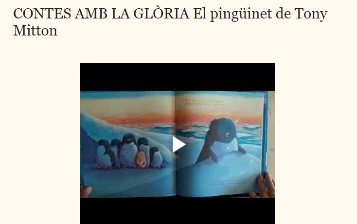Comença la setmana amb el conte de Tony Mitton El pingüinet en 'Contes amb la Glòria'