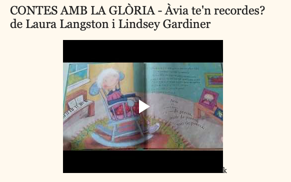 Proposta per aquesta setmana de 'Contes amb la Glòria'