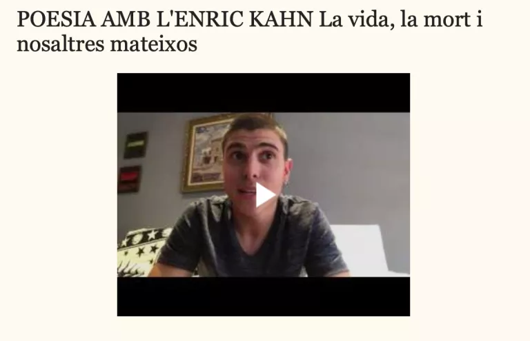 Poesia i filosofia amb Enric Kahn