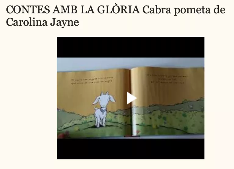 Dijous de lectura amb els 'Contes amb la Glòria'