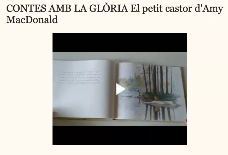 'El petit castor' un conte amb la Glòria