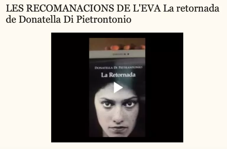 Aquesta setmana l'Eva recomana La Retornada de Donatella Di  Pietrantonio