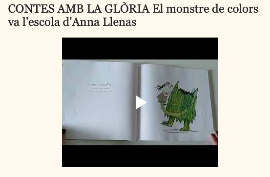 El monstre de colors en Contes amb la Glòria