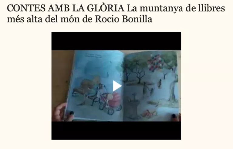Llibre de Rocio Bonilla en 'Contes amb la Glòria'