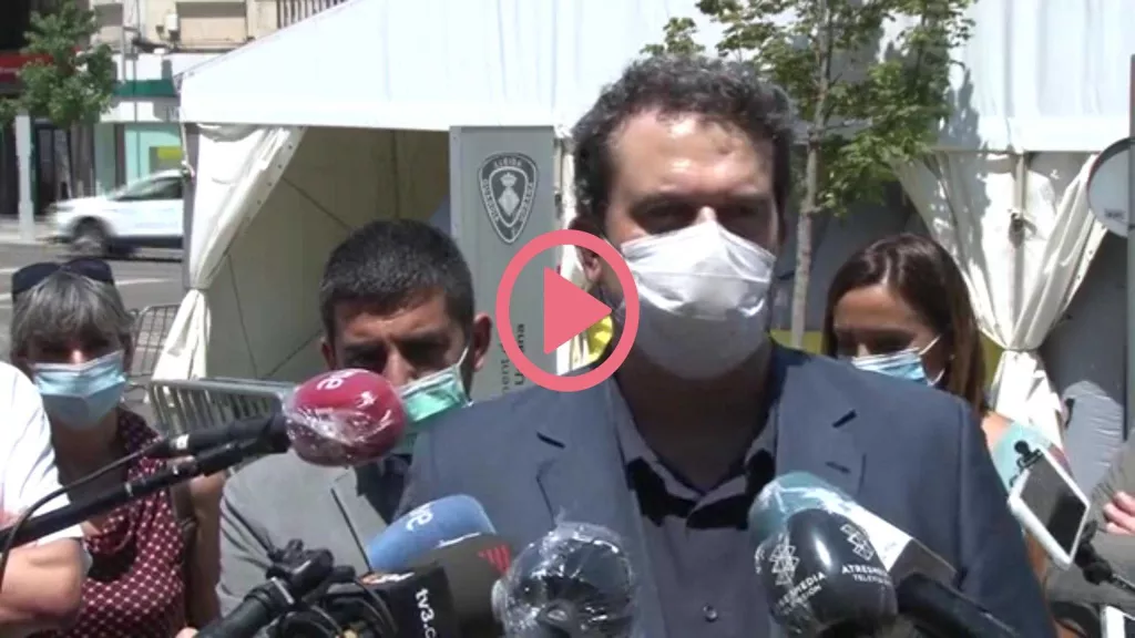 ⏯️ Instal·len una nova carpa a Lleida per reforçar l'atenció covid-19 en Primària