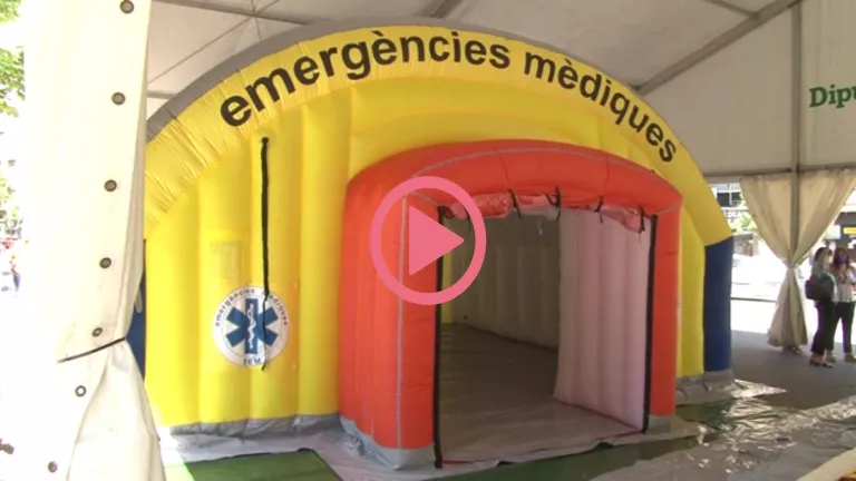 ⏯️ Instal·len una nova carpa a Lleida per reforçar l'atenció covid-19 en Primària