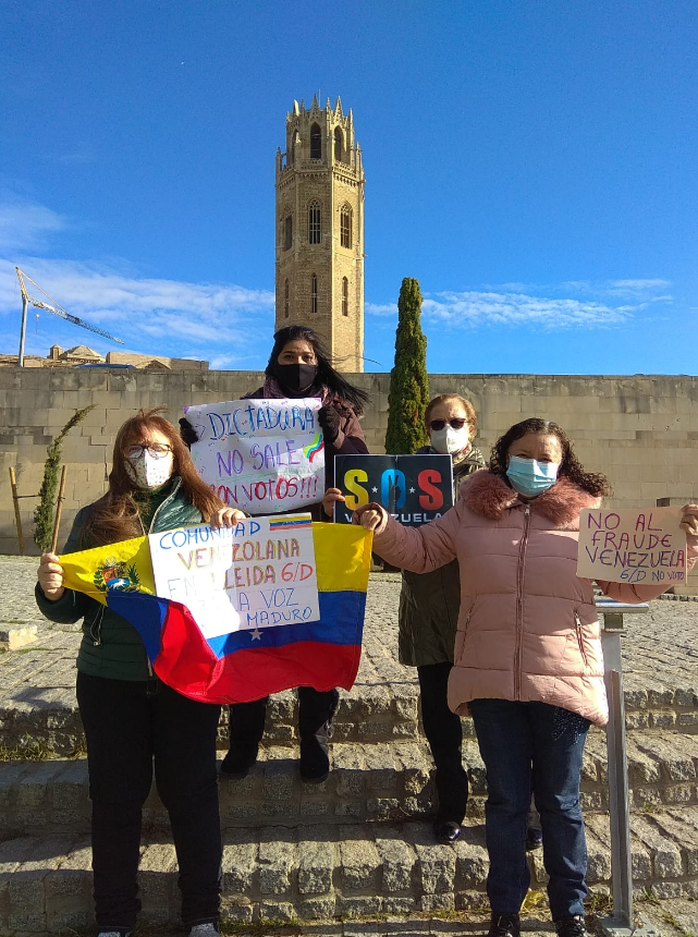 Semaforada contra Maduro de la comunitat veneçolana a Lleida