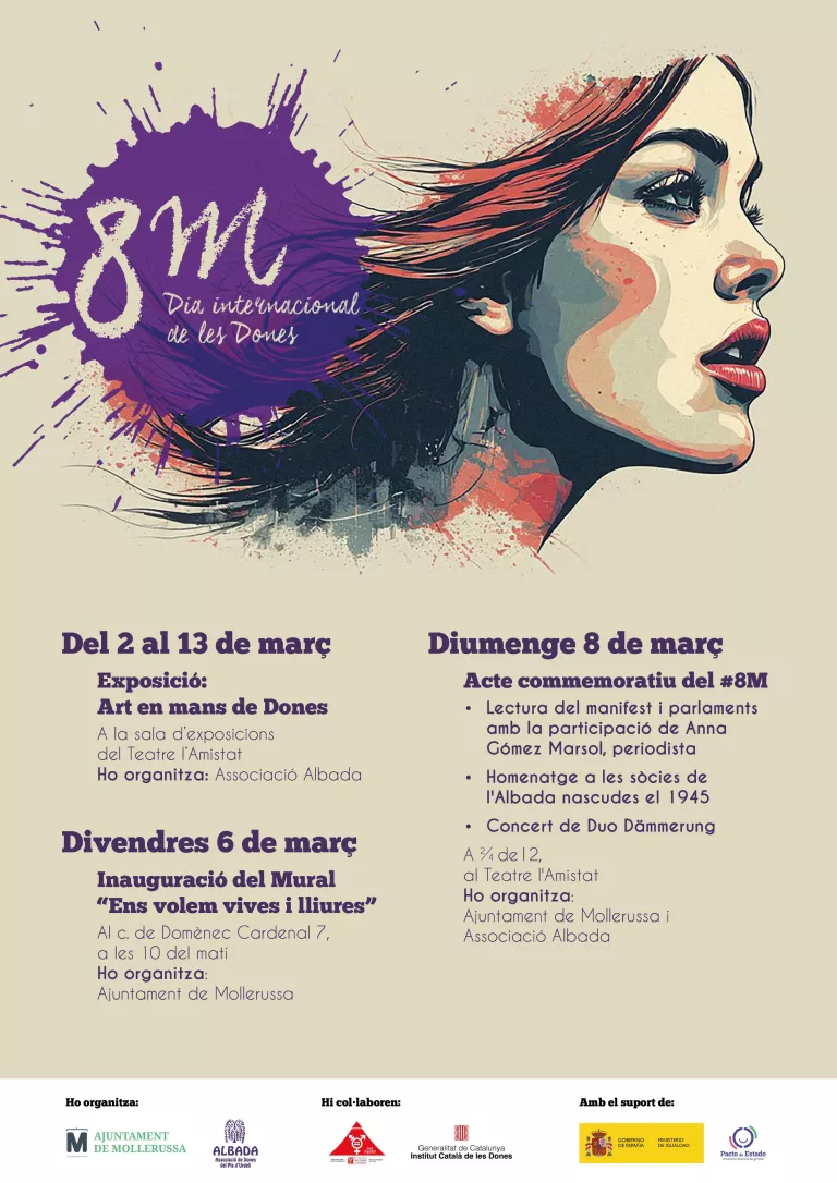 Mollerussa impulsa un nou mural reivindicatiu pel 8-M amb la firma de Txus Montejano