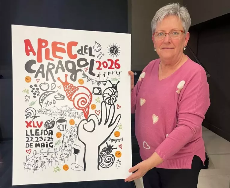 El lleidatà Pepo Curià signa el cartell del XLV Aplec del Caragol amb l’obra 'Encaragolats!'