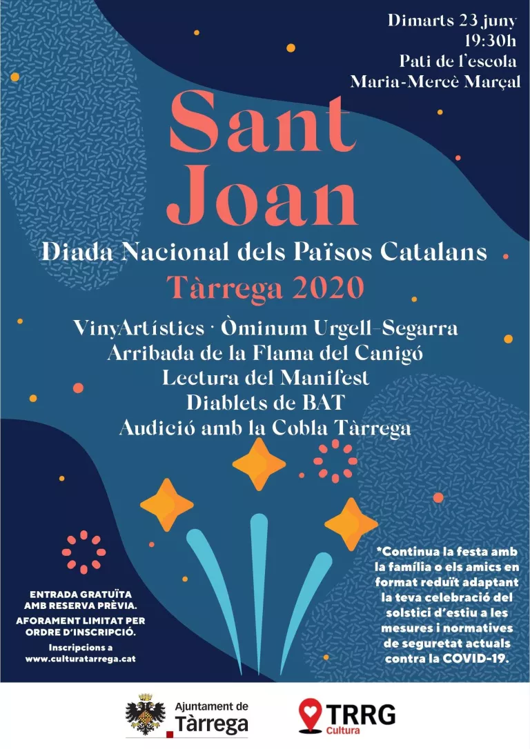 Tàrrega adapta la rebuda de la Flama del Canigó als protocols de seguretat sanitària