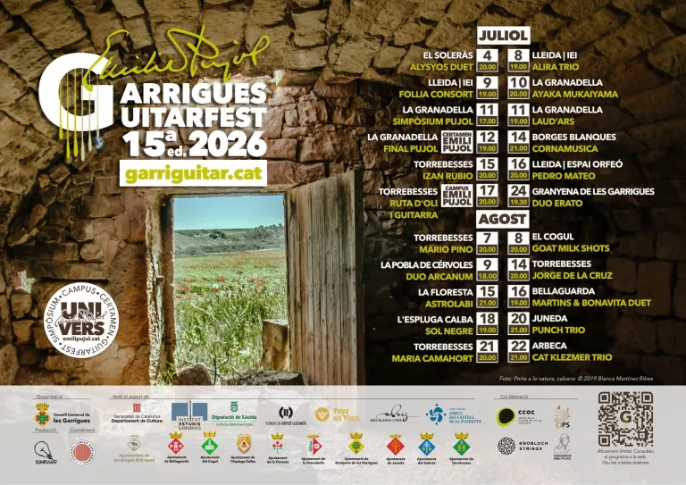 El Garrigues Guitarfest desplega una quarantena d’activitats per les Garrigues i el Segrià