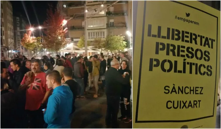 Crida a la mobilització pacífica en rebuig a l'empresonament de Sánchez i Cuixart per sedició